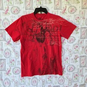 BKE The Buckle Men's Shirt Size M Y2K Tattoo Goth Beating Heart Graphic T